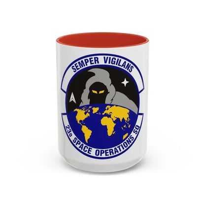 23d Space Operations Squadron (U.S. Air Force) Accent Coffee Mug 15oz Red - Go Mug Yourself