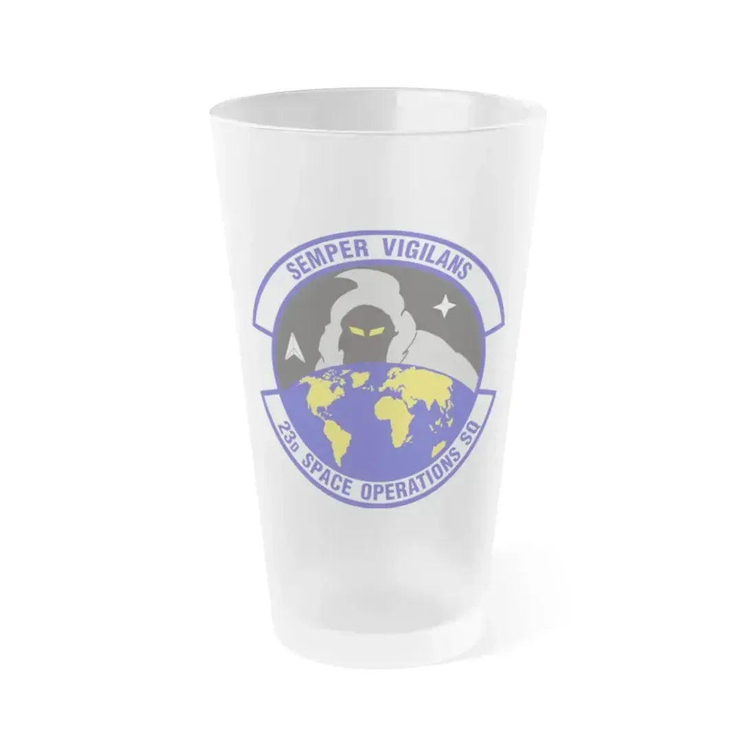 23d Space Operations Squadron (U.S. Air Force) Frosted Pint Glass 16oz 16oz Frosted - Go Mug Yourself