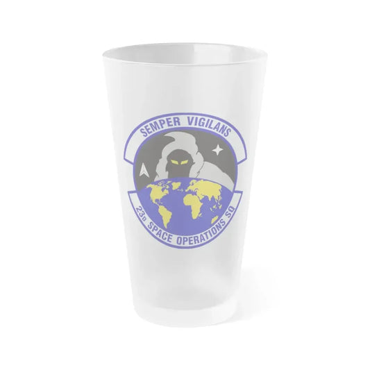 23d Space Operations Squadron (U.S. Air Force) Frosted Pint Glass 16oz 16oz Frosted - Go Mug Yourself