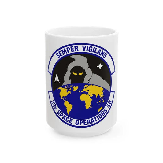 23d Space Operations Squadron (U.S. Air Force) White Coffee Mug 15oz - Go Mug Yourself