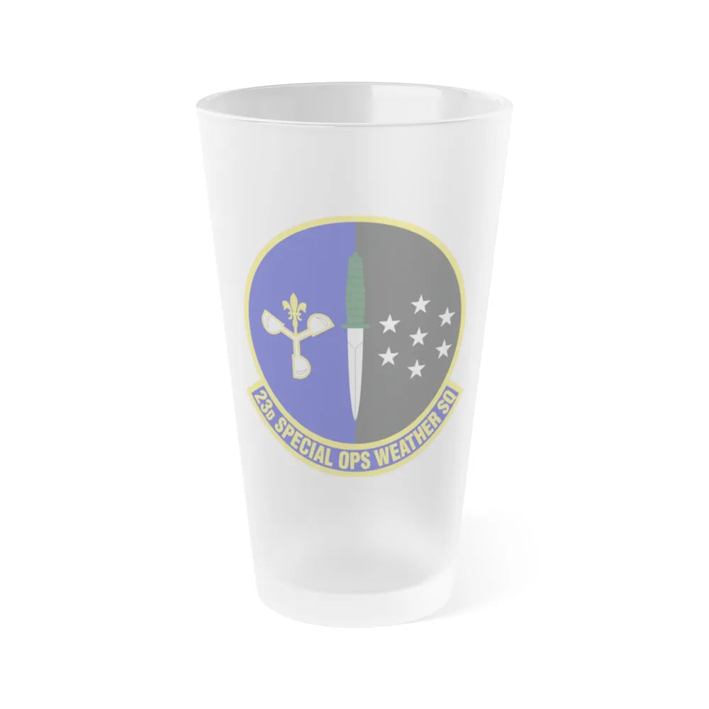 23d Special Operations Weather Squadron (U.S. Air Force) Frosted Pint Glass 16oz-16oz-Frosted-Go Mug Yourself