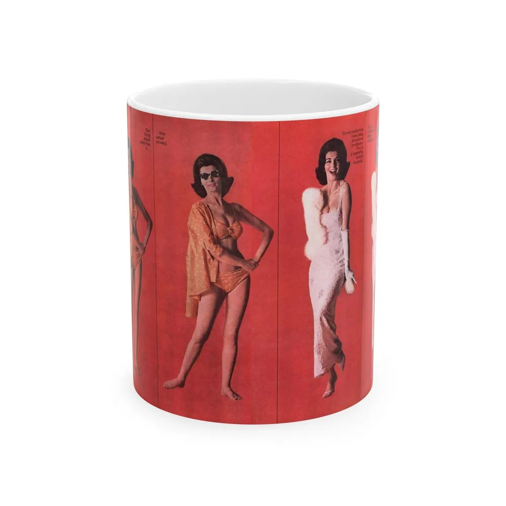 Nancy Kovack #96 - Esquire June 1961 (Vintage Female Icon) White Coffee Mug-11oz-Go Mug Yourself