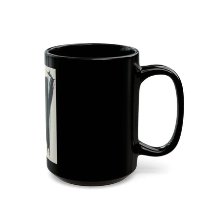 Cowboy Unlocking Door - Black Coffee Mug-Go Mug Yourself