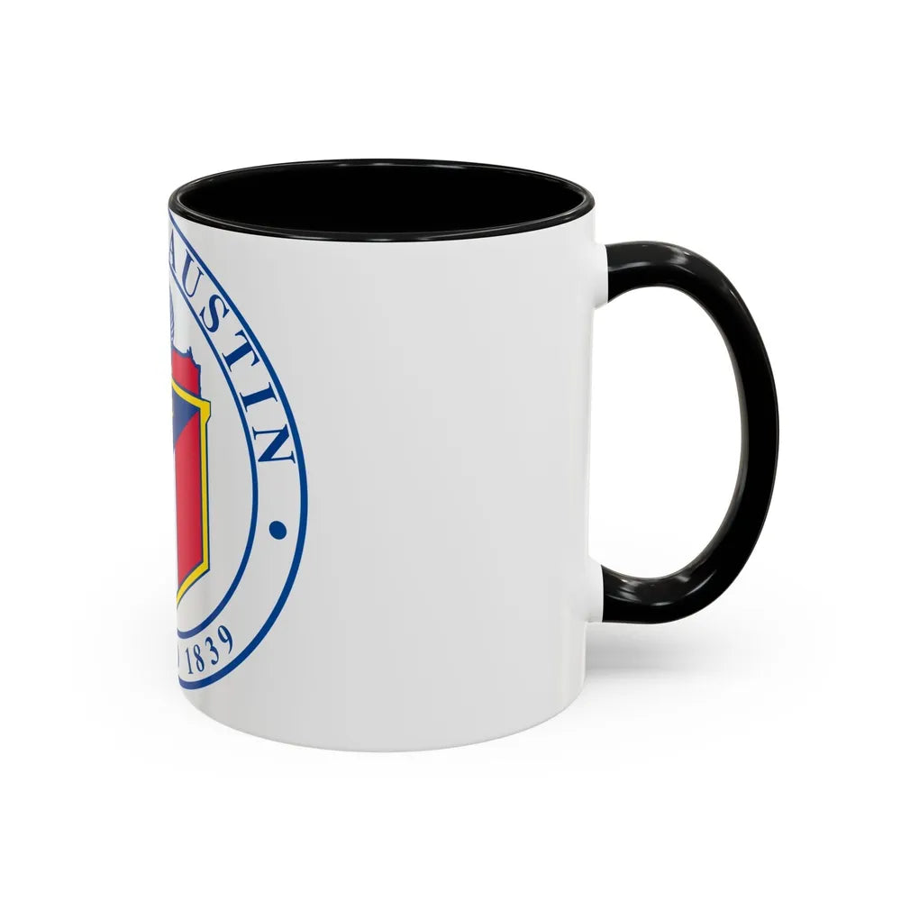 Seal of Austin TX - Accent Coffee Mug-Go Mug Yourself