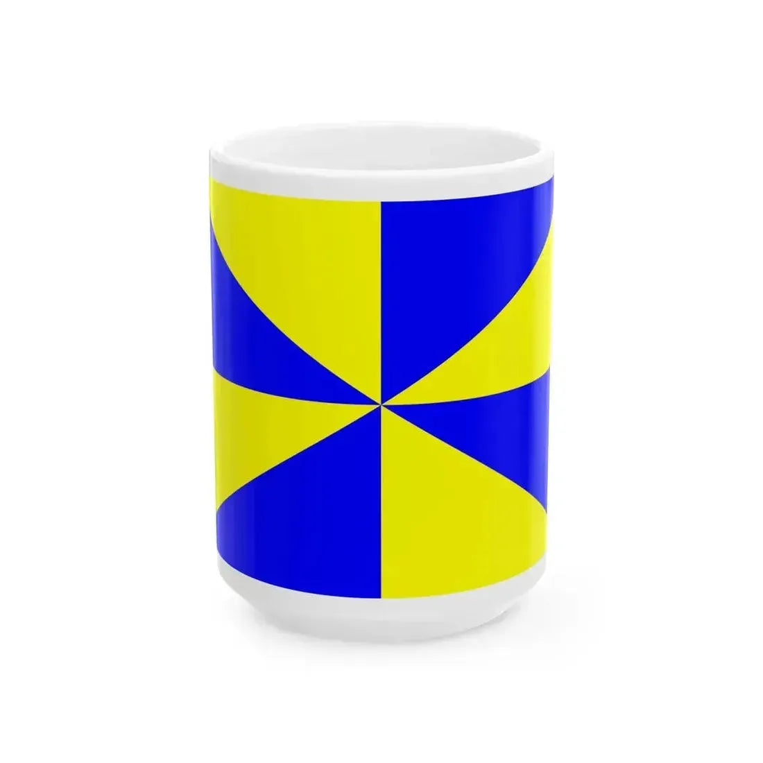 23FlagdiagonalGyronny8BY (Portugal) White Coffee Mug 15oz - Go Mug Yourself