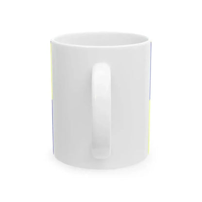 23FlagdiagonalGyronny8BY (Portugal) White Coffee Mug - Go Mug Yourself