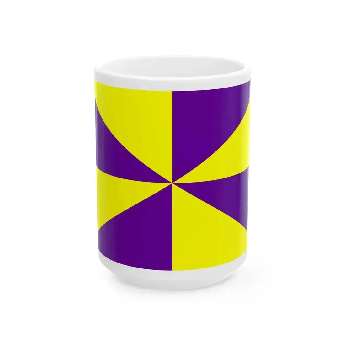 23FlagdiagonalGyronny8PY (Portugal) White Coffee Mug 15oz - Go Mug Yourself