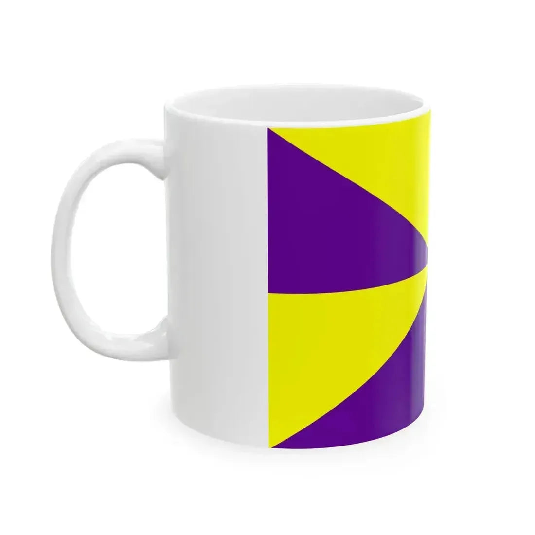 23FlagdiagonalGyronny8PY (Portugal) White Coffee Mug - Go Mug Yourself