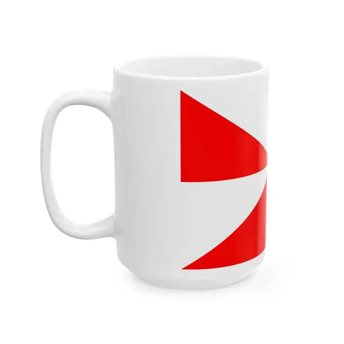 23FlagdiagonalGyronny8RW (Portugal) White Coffee Mug - Go Mug Yourself