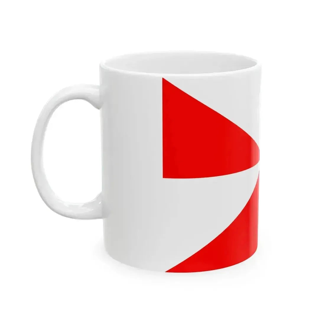 23FlagdiagonalGyronny8RW (Portugal) White Coffee Mug - Go Mug Yourself