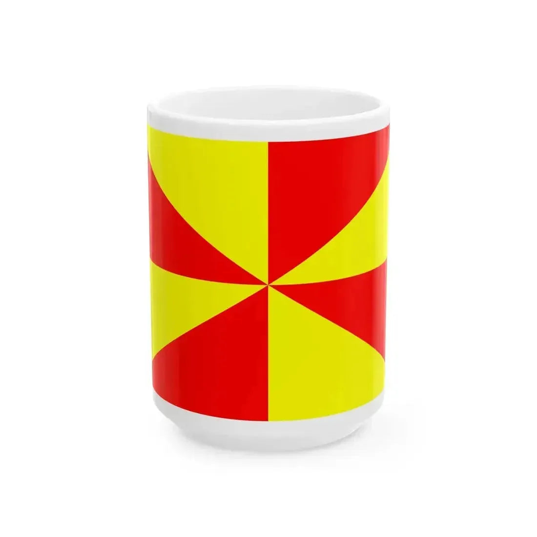 23FlagdiagonalGyronny8RY (Portugal) White Coffee Mug 15oz - Go Mug Yourself