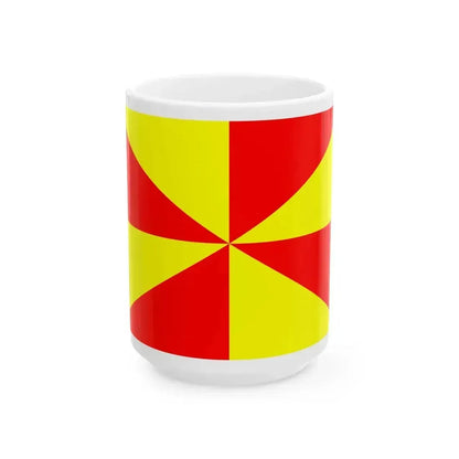 23FlagdiagonalGyronny8RY (Portugal) White Coffee Mug 15oz - Go Mug Yourself