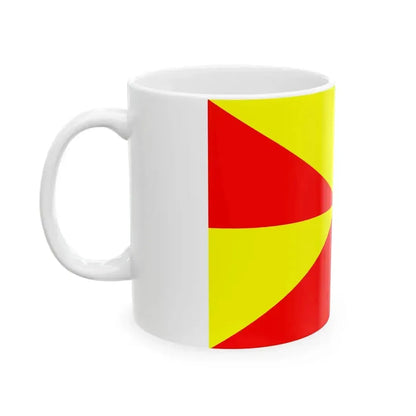23FlagdiagonalGyronny8RY (Portugal) White Coffee Mug - Go Mug Yourself