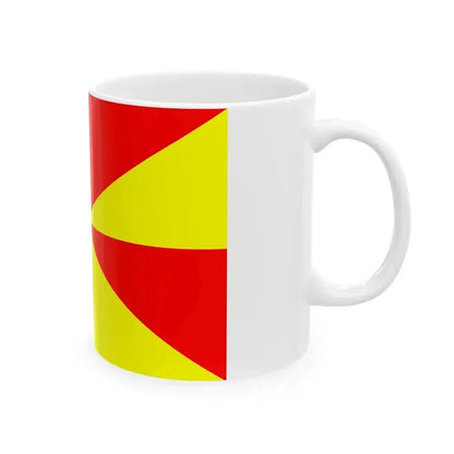 23FlagdiagonalGyronny8RY (Portugal) White Coffee Mug - Go Mug Yourself