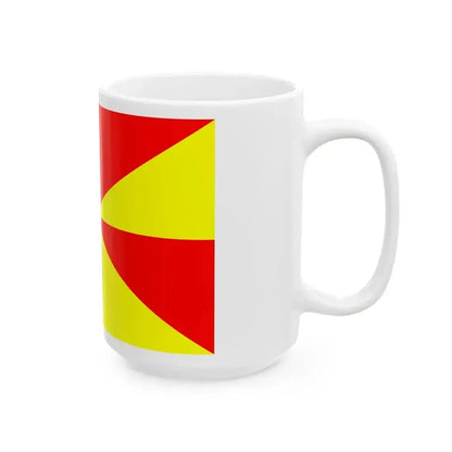 23FlagdiagonalGyronny8RY (Portugal) White Coffee Mug - Go Mug Yourself