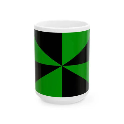 23FlagdiagonalGyronny8VN (Portugal) White Coffee Mug 15oz - Go Mug Yourself