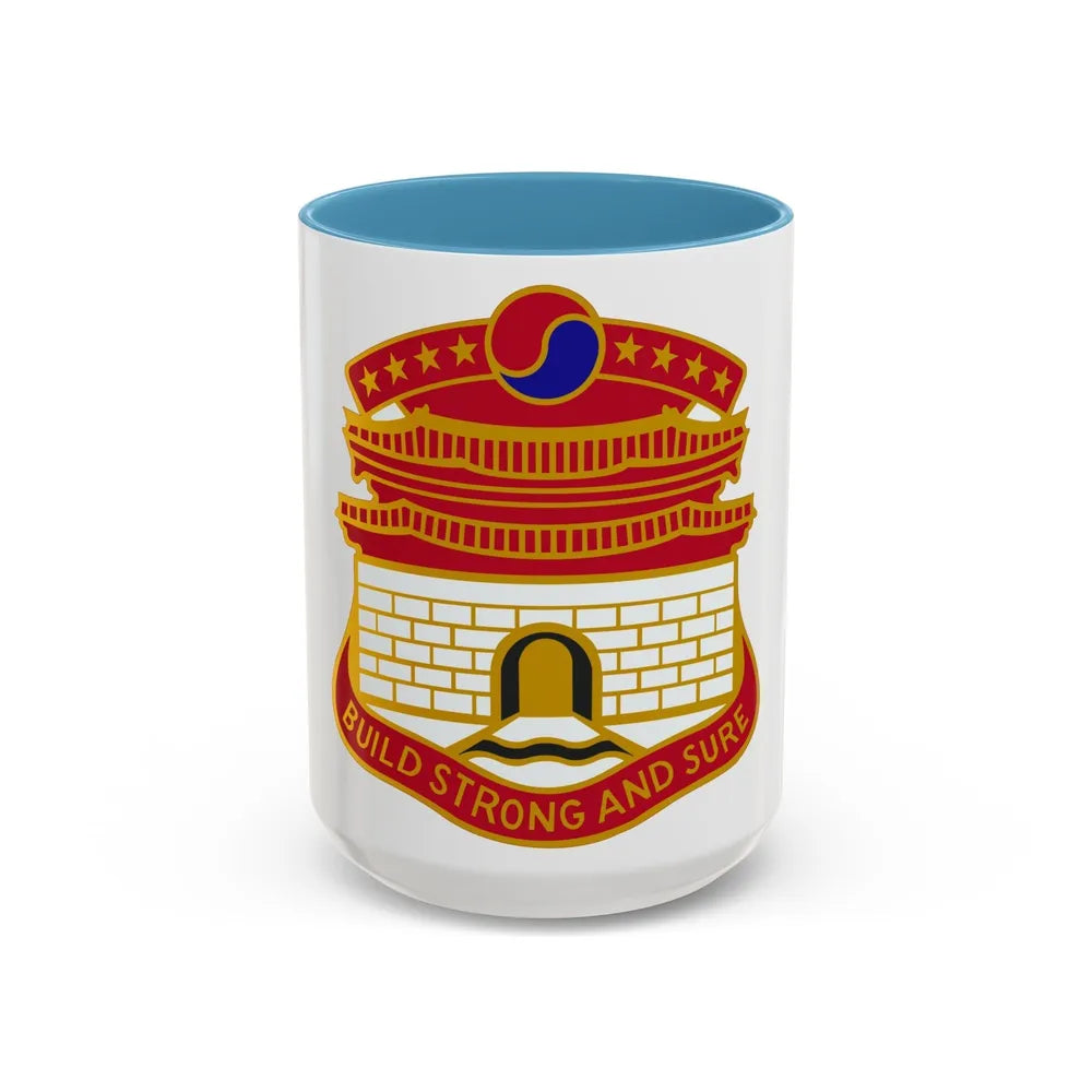 24 Engineer Group (U.S. Army) Accent Coffee Mug-15oz-Light Blue-Go Mug Yourself