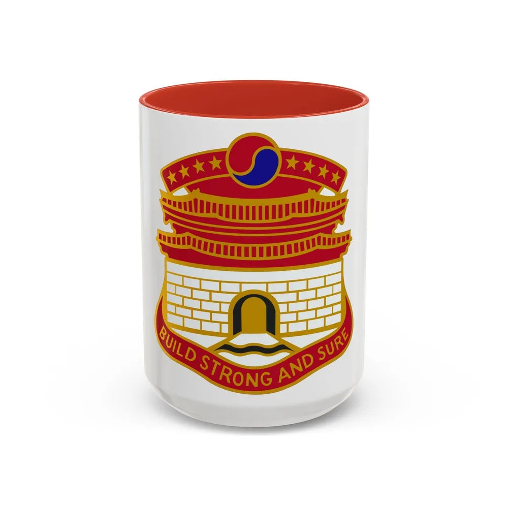 24 Engineer Group (U.S. Army) Accent Coffee Mug-15oz-Red-Go Mug Yourself