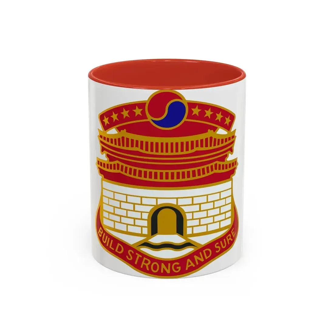 24 Engineer Group (U.S. Army) Accent Coffee Mug 11oz Red - Go Mug Yourself