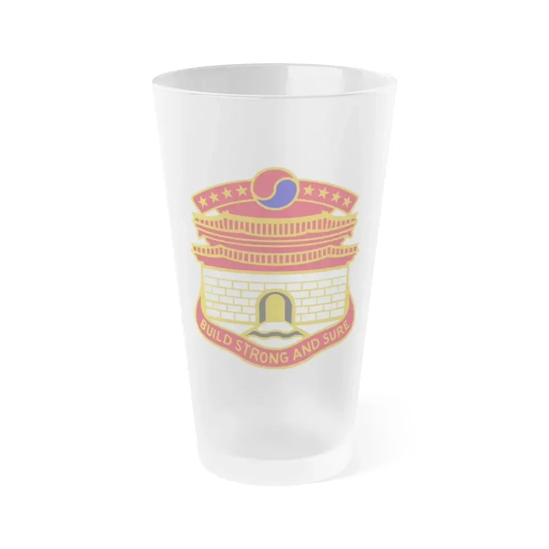 24 Engineer Group (U.S. Army) Frosted Pint Glass 16oz Default Title - Go Mug Yourself