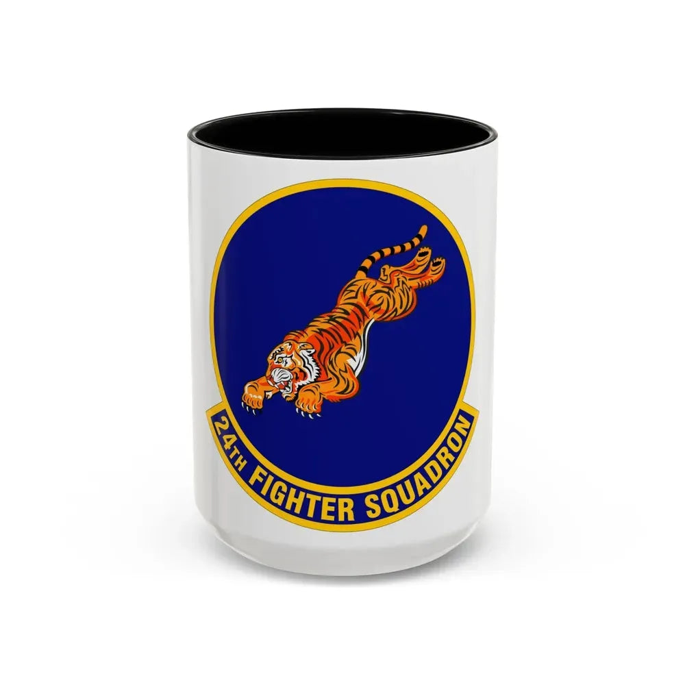 24 Fighter Squadron ACC (U.S. Air Force) Accent Coffee Mug 15oz Black - Go Mug Yourself