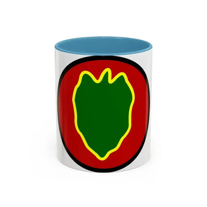 24 Infantry Division SSI (U.S. Army) Accent Coffee Mug 11oz Light Blue - Go Mug Yourself