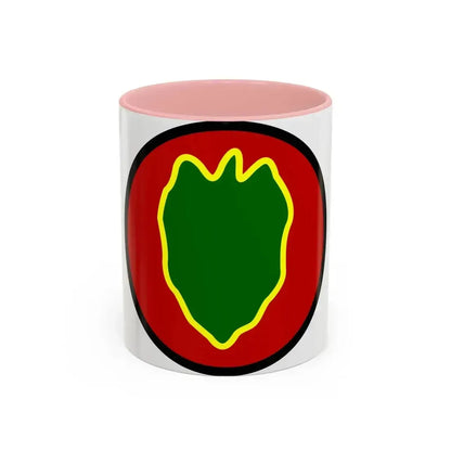 24 Infantry Division SSI (U.S. Army) Accent Coffee Mug 11oz Pink - Go Mug Yourself