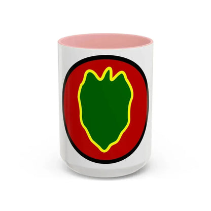 24 Infantry Division SSI (U.S. Army) Accent Coffee Mug 15oz Pink - Go Mug Yourself