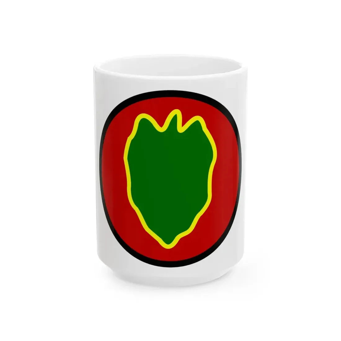 24 Infantry Division SSI (U.S. Army) White Coffee Mug 15oz - Go Mug Yourself