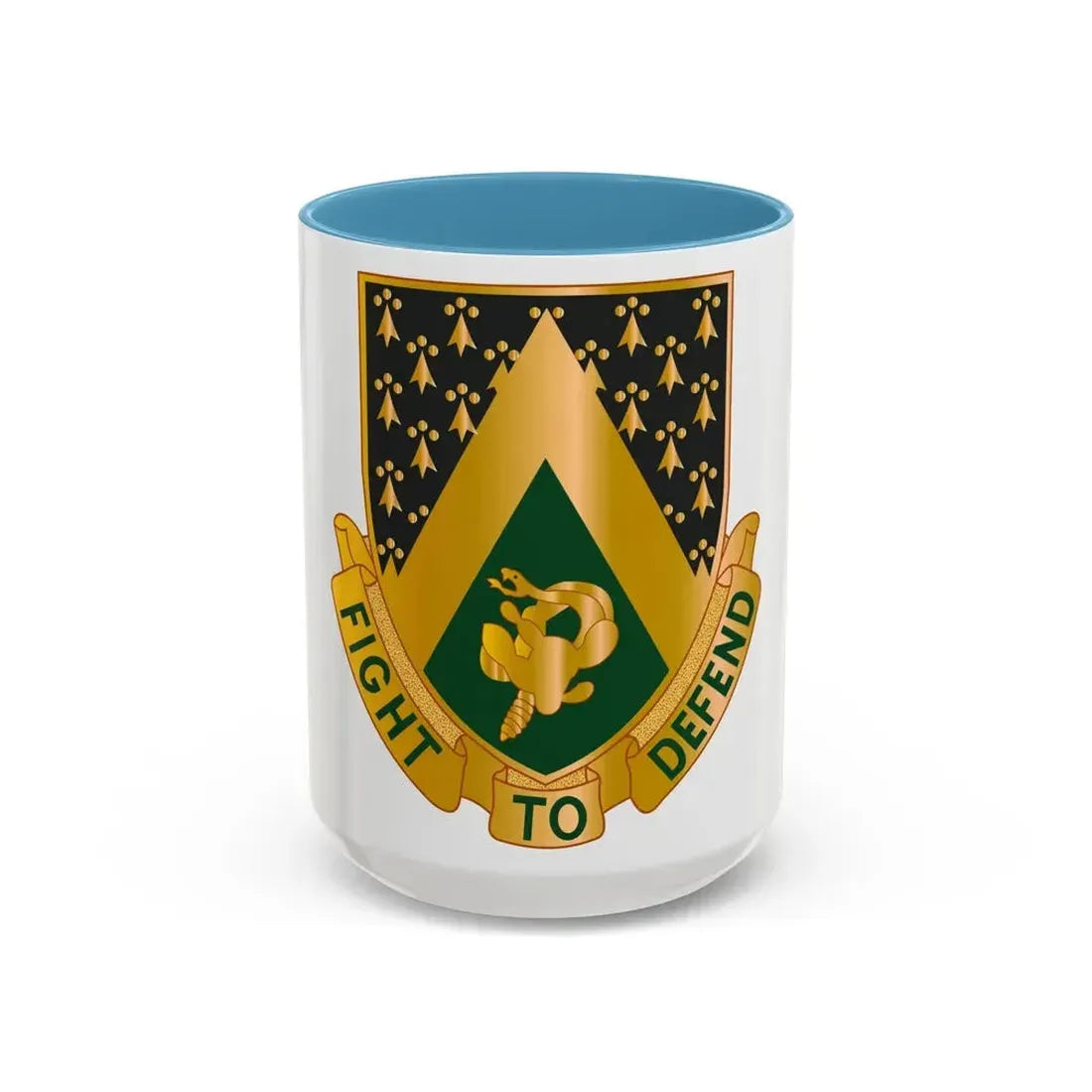 240 Cavalry Regiment (U.S. Army) Accent Coffee Mug 15oz Light Blue - Go Mug Yourself