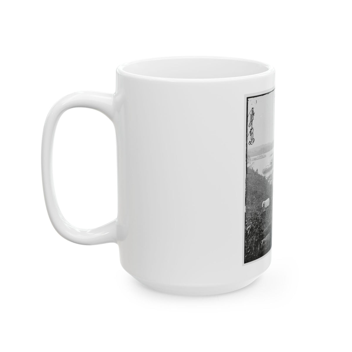 Belle Plain, Va.  Army Wagons And Transports At The Lower Landing (U.S. Civil War) White Coffee Mug