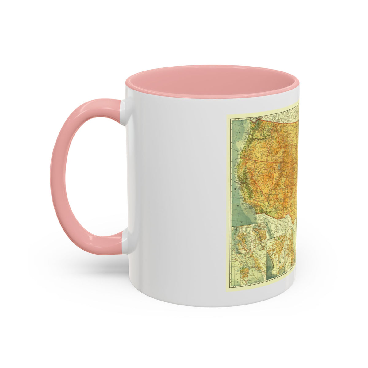 USA - The United States (1923) (Map) Accent Coffee Mug