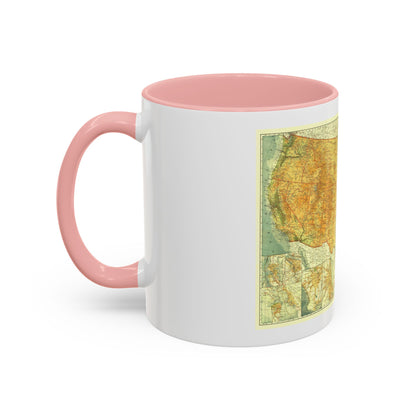 USA - The United States (1923) (Map) Accent Coffee Mug