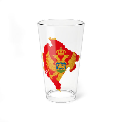 Flag map of Montenegro (Montenegro) Pint Glass 16oz