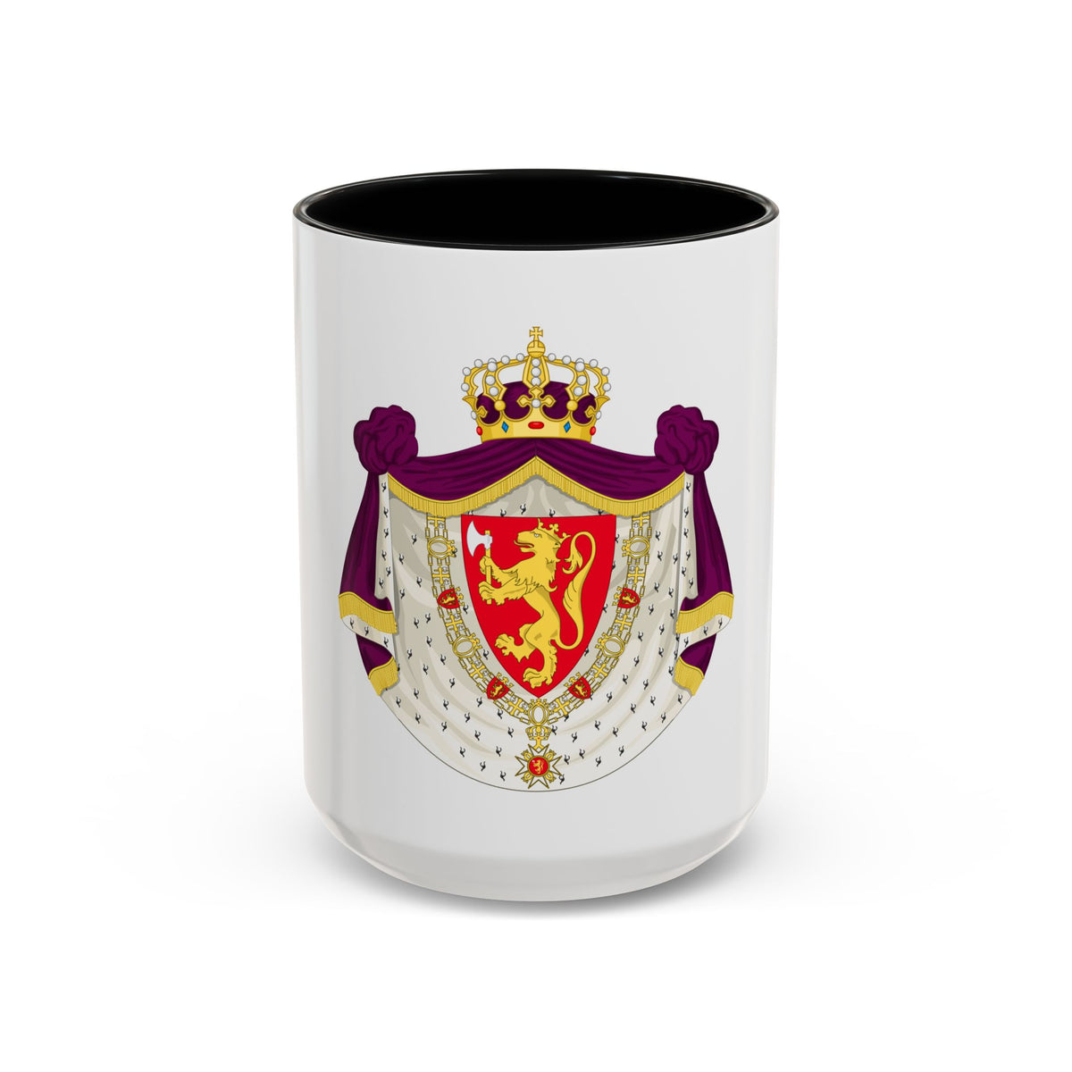 Greater royal coat of arms of Norway - Accent Coffee Mug