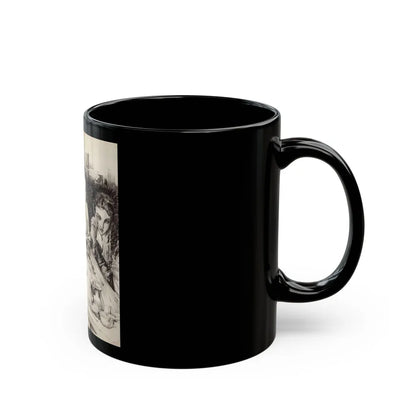 British Scene Depicting the Beheading of Anne Boleyn - Black Coffee Mug-Go Mug Yourself