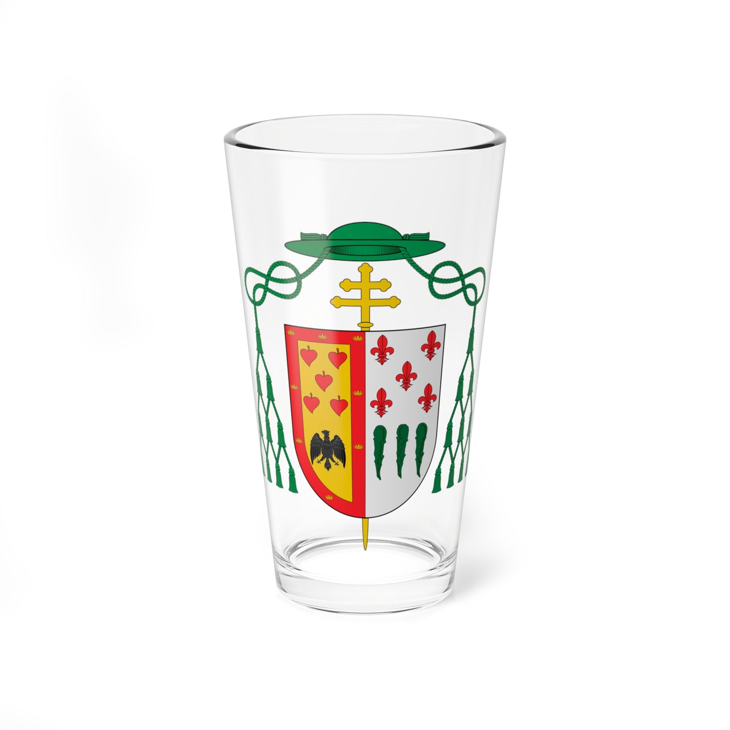 Escudo de Francisco de Perea y Porras (Spain) (Coat of Arms) Pint Glass 16oz