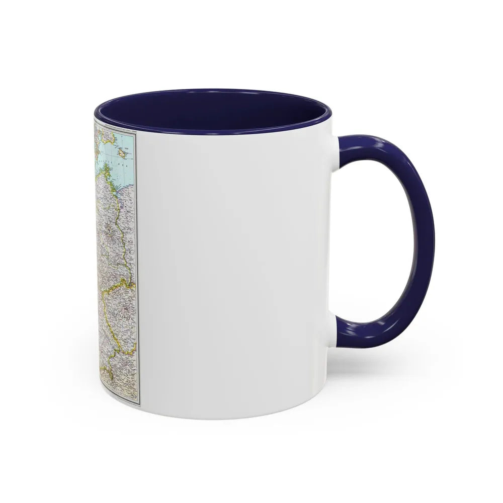 Germany (1991) (Map) Accent Coffee Mug-Go Mug Yourself