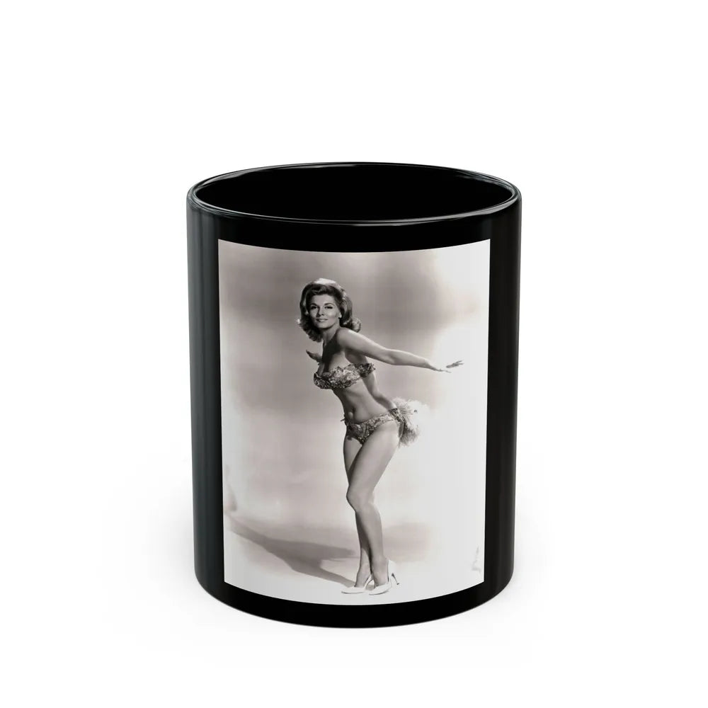 Nancy Kovack #05 (Vintage Female Icon) Black Coffee Mug-11oz-Go Mug Yourself