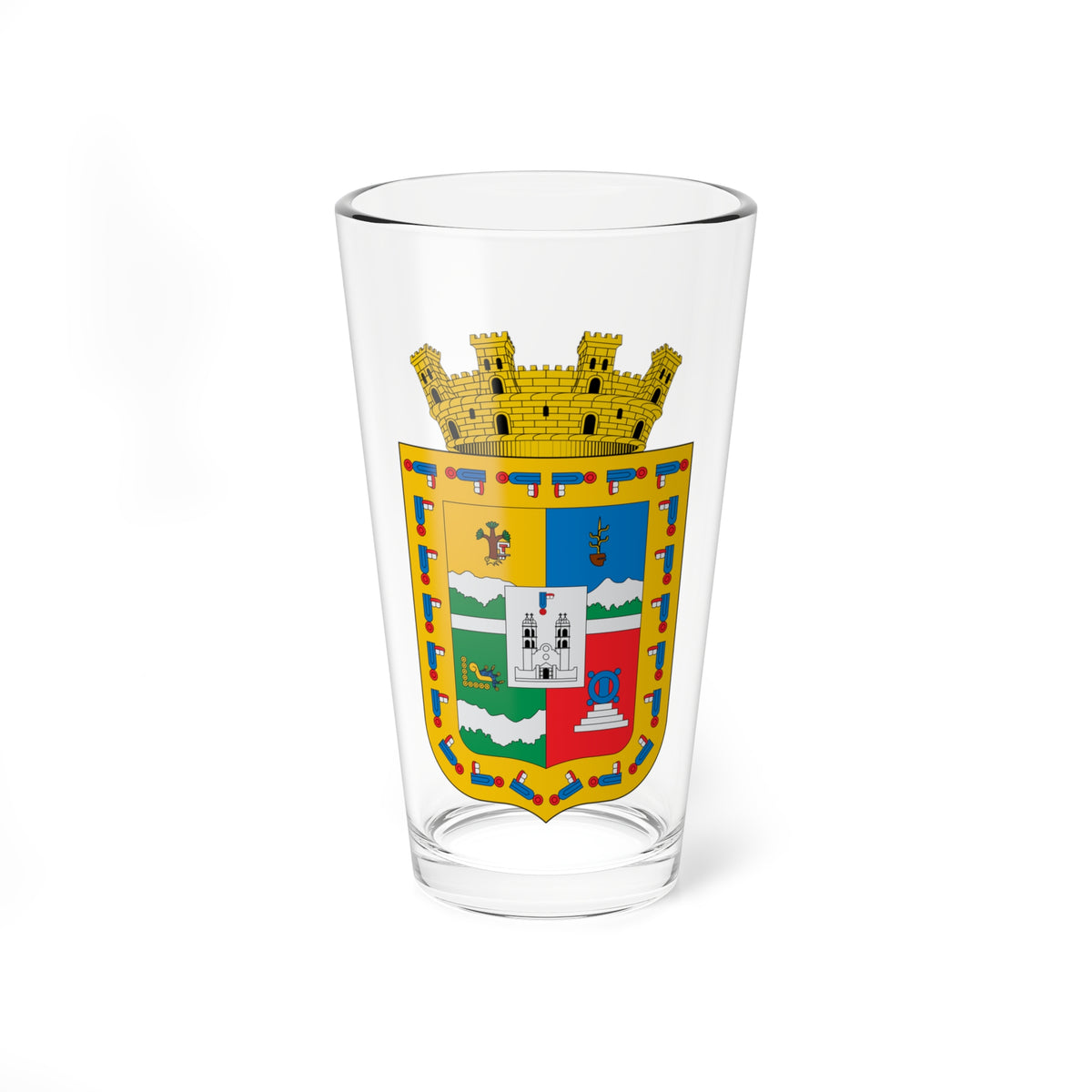 Escudo Teziutlán bueno (Mexico) (Coat of Arms) Pint Glass 16oz