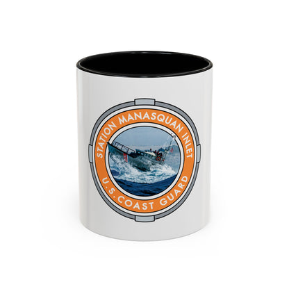 USCG Station Manasquan Inlet (U.S. Coast Guard) Accent Coffee Mug