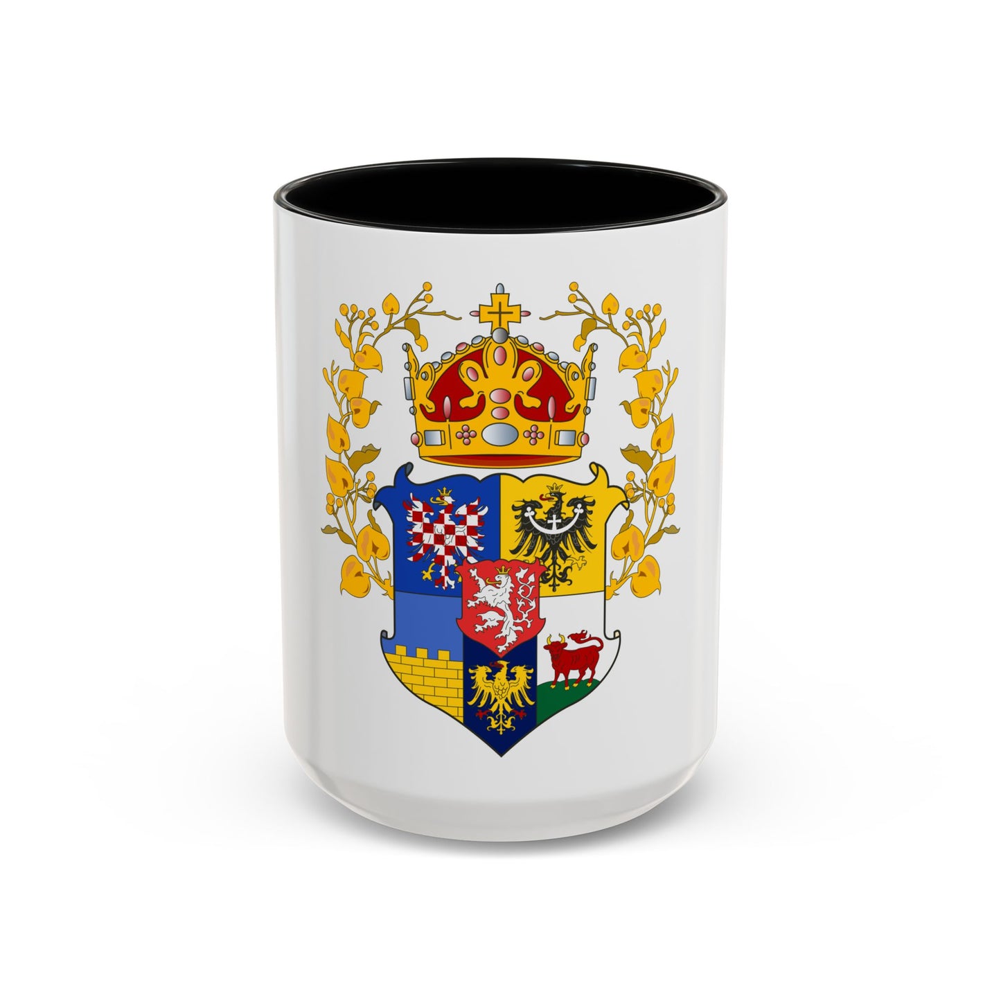 Coat of arms of the lands of the Bohemian Crown - Accent Coffee Mug