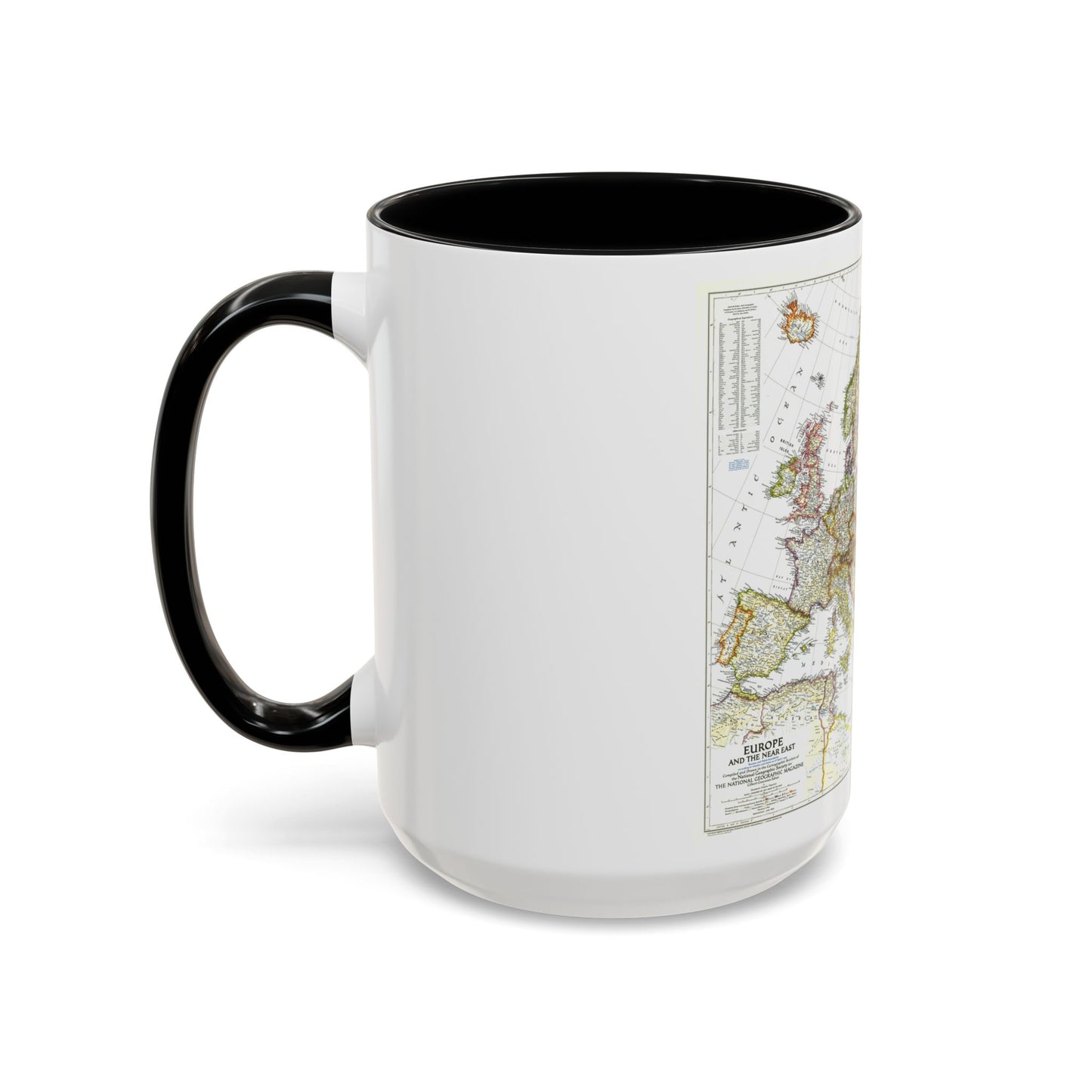 Europe and the Near East (1949) (Map) Accent Coffee Mug