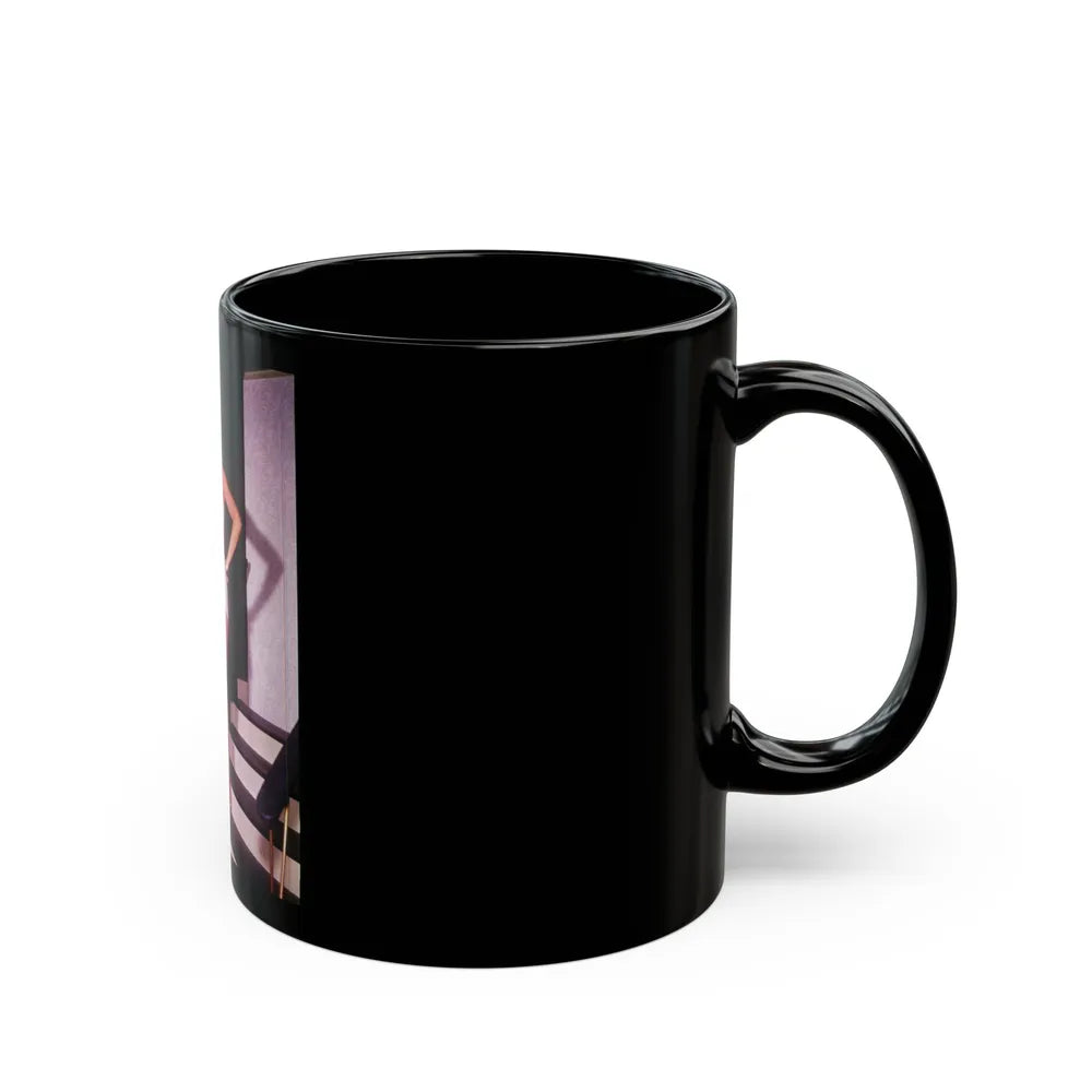 Leslie Parrish #86 (Vintage Female Icon) Black Coffee Mug-Go Mug Yourself