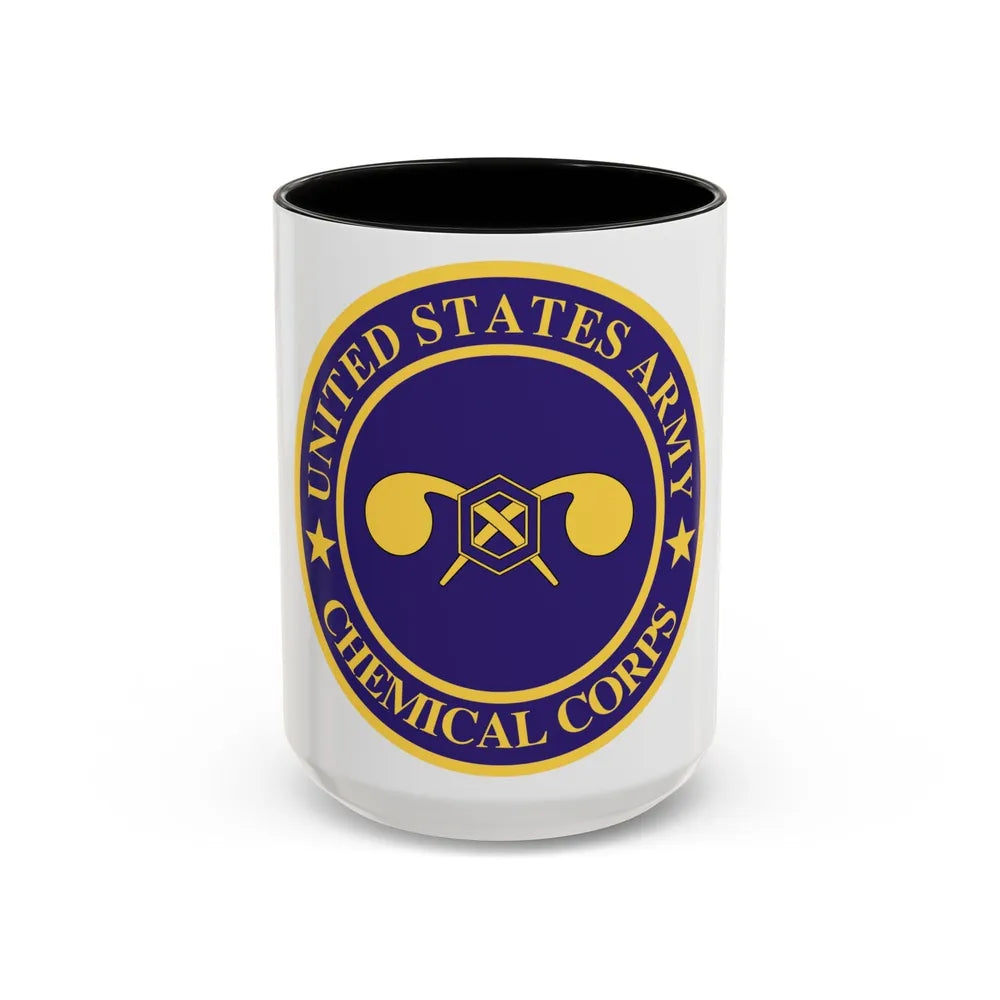 Chemical Corps (U.S. Army) Accent Coffee Mug-15oz-Black-Go Mug Yourself