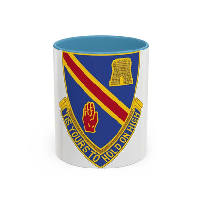 241 Engineer Battalion (U.S. Army) Accent Coffee Mug-11oz-Light Blue-Go Mug Yourself