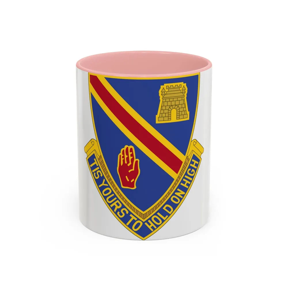 241 Engineer Battalion (U.S. Army) Accent Coffee Mug-11oz-Pink-Go Mug Yourself