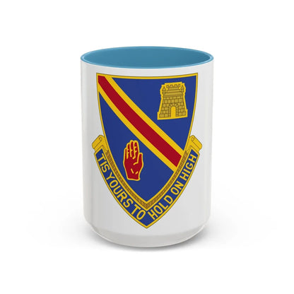 241 Engineer Battalion (U.S. Army) Accent Coffee Mug-15oz-Light Blue-Go Mug Yourself