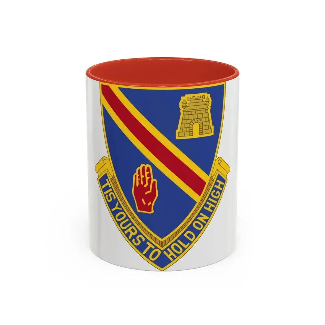 241 Engineer Battalion (U.S. Army) Accent Coffee Mug 11oz Red - Go Mug Yourself