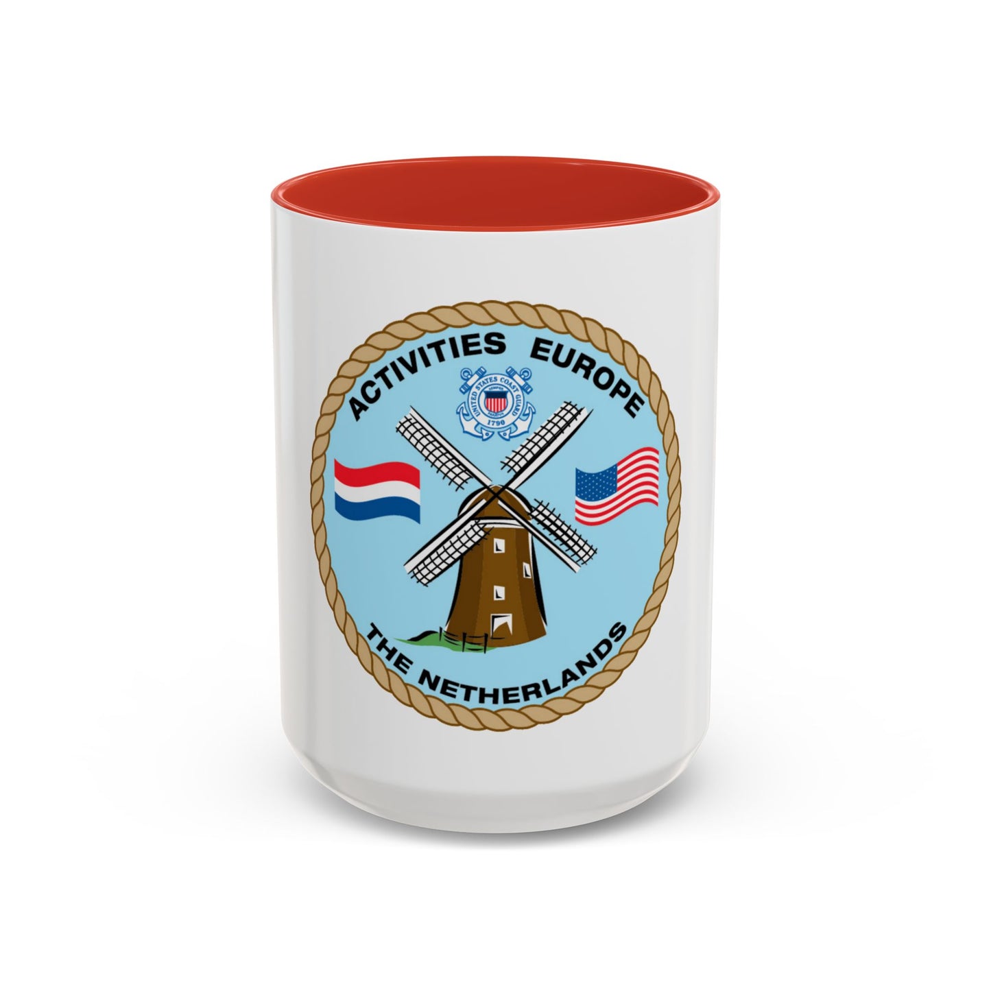 USCG Activities Europe the Netherlands (U.S. Coast Guard) Accent Coffee Mug
